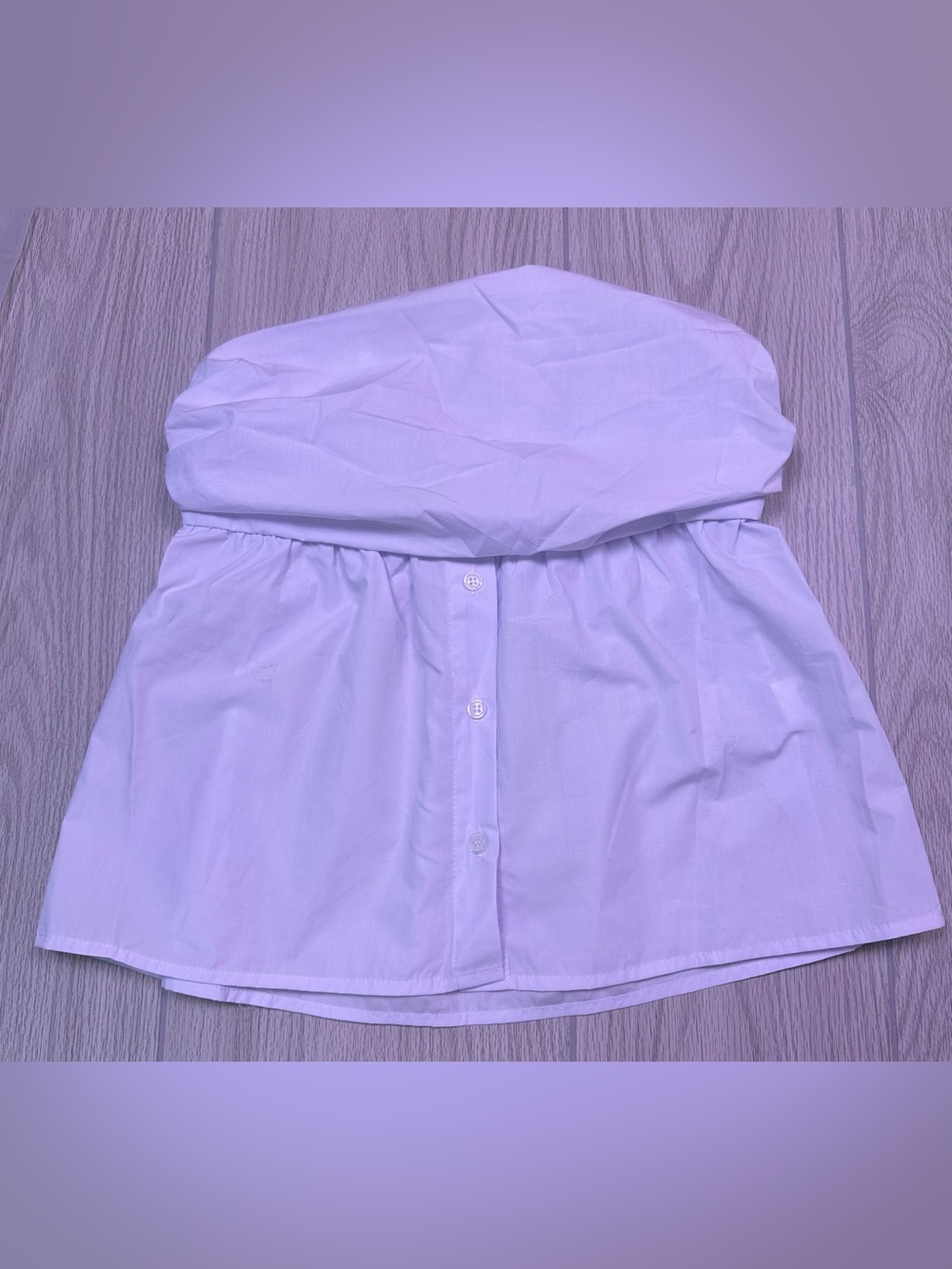 Beginning Boutique White Strapless‎ Button Down Top - Size US 4